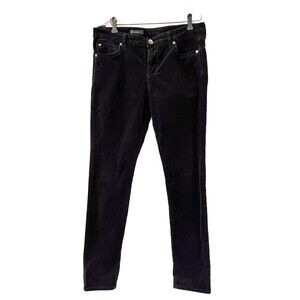Kut From the Kloth Black Corduroys Mia Toothpick Skinny SIze 12 Cords